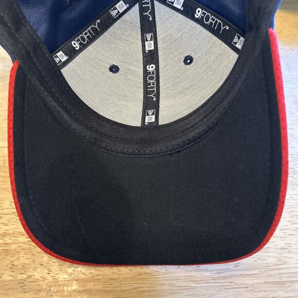 Patriots NFL hat embroidered y2k red New Era Block Team 49 Hat-Navy/Red NFL - Picture 8 of 8